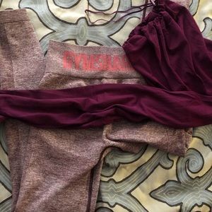 Women’s gymshark high waisted flex legging and top